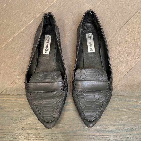 STEVE MADDEN Erosion Faux Snake Skin Flats, Size 8.5 - Picture 7 of 9